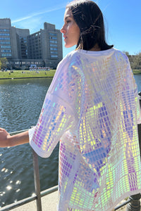 Pills Allover Bigshirt Metallic Foil – Unisex Oversized Dress — Ansicht 13