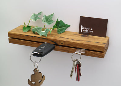 Key Rack TALEA Rustic Oak Wood – Handmade Black Forest