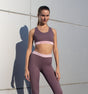 Sports Bra Lagonisi Purple Gray/Pink – Medium Support, Back Pocket, Recycled Material