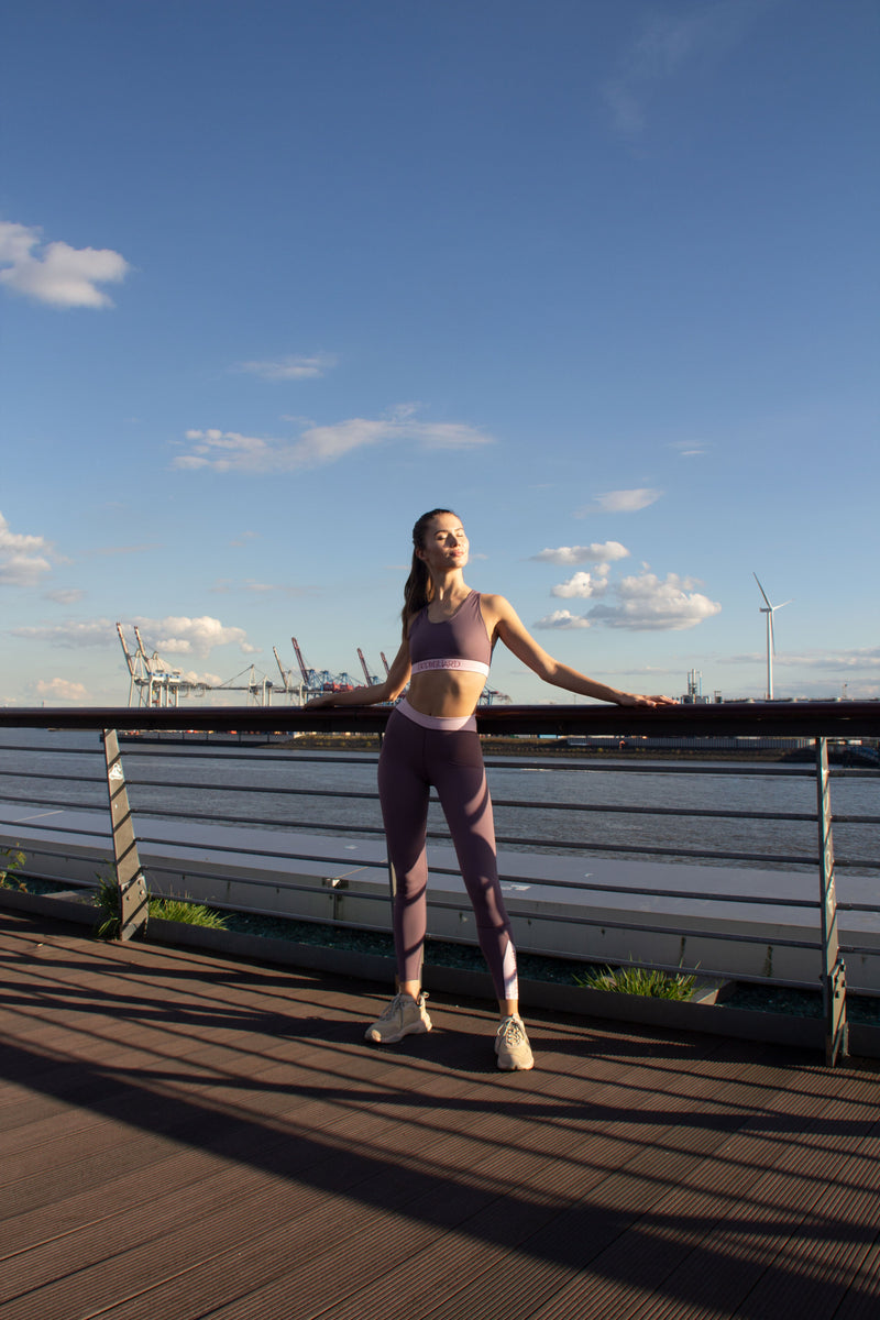 Sports Bra Lagonisi Purple Gray/Pink – Medium Support, Back Pocket, Recycled Material — Ansicht 5