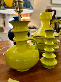 Table Lamp Steuler Handle Vase Pagoda Style Neon Yellow Mid Century Design — Ansicht 10