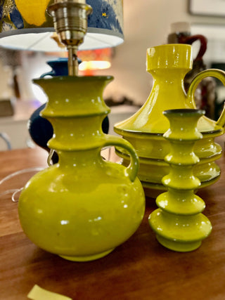 Tischlampe Steuler Henkelvase – Pagodenstil | Neongelb | Zalloni-Design