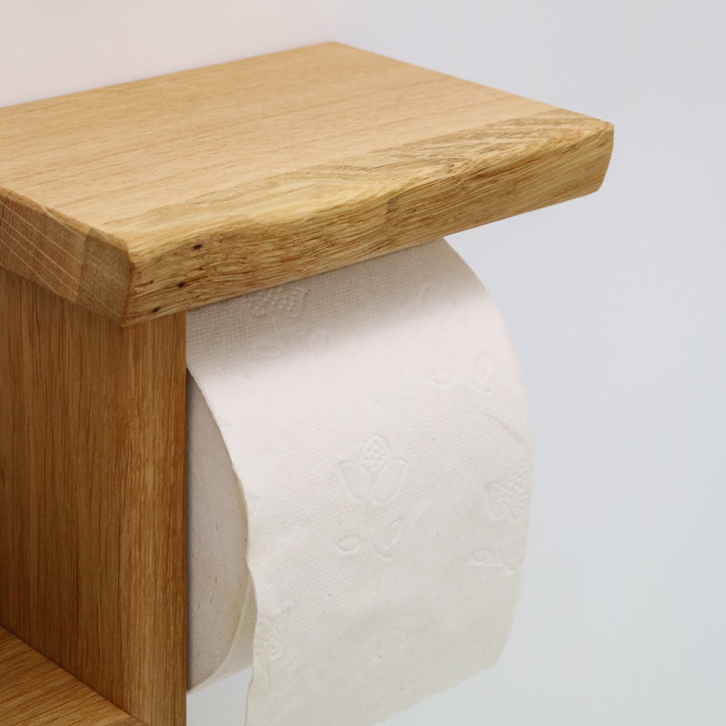 Toilettenpapierhalter LOTHAR Massivholz Eiche handgefertigt — Ansicht 5