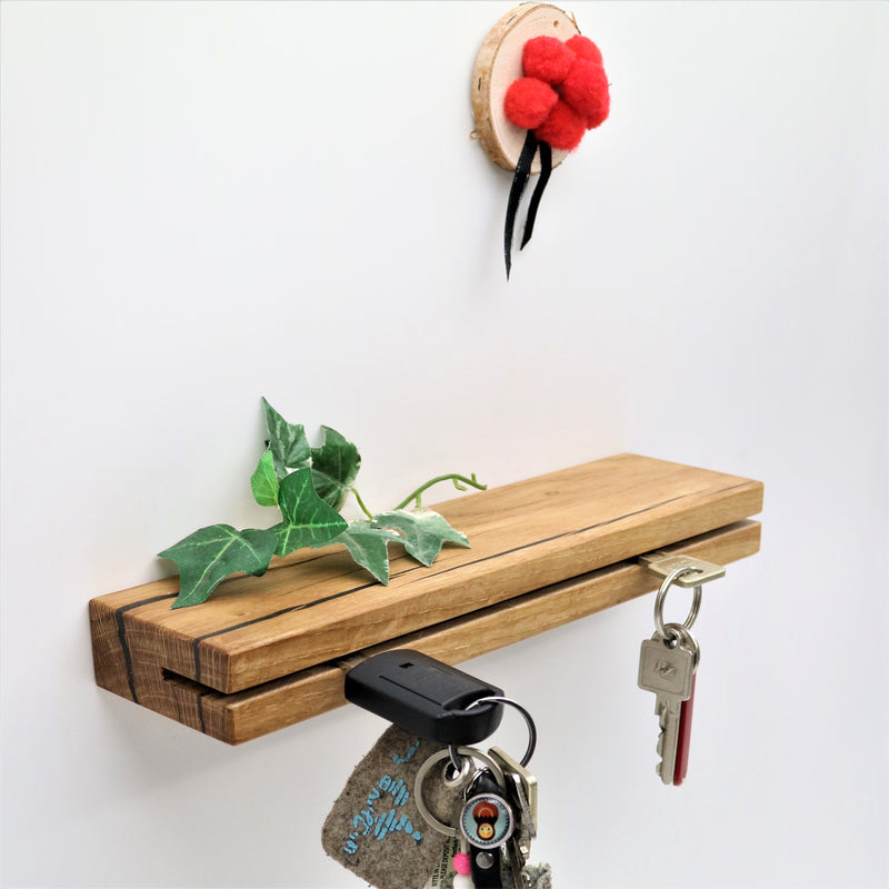 Key Rack TALEA Rustic Oak Wood – Handmade Black Forest — Ansicht 2