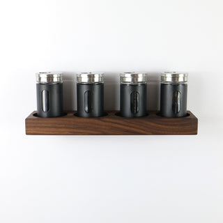 Gewürzregal Spezie aus Holz Nussbaum