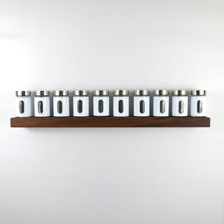 Gewürzregal Spezie aus Holz Nussbaum