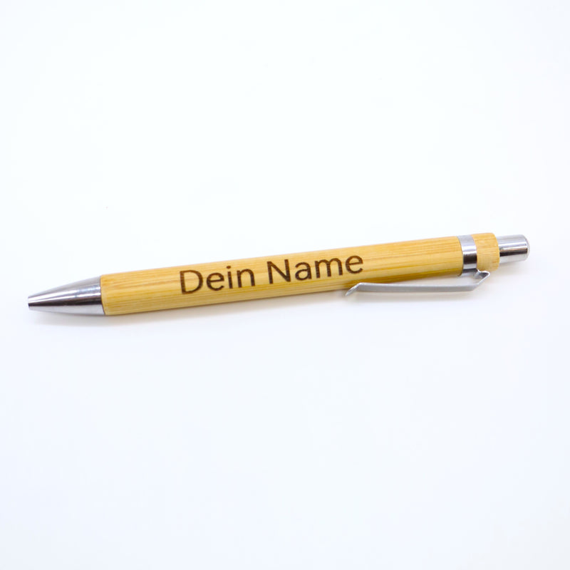 Ballpoint Pen PINE Bamboo Engraved — Woodkopf