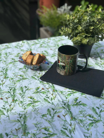 Tischwäsche Florales Frühjahrsdesign – 100 % Baumwolle Handarbeit Vorarlberg