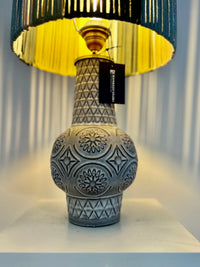 Upcycled Vintage Tischlampe Bay Keramik Bodo Mans Design – Brutalismus Mid Century — Ansicht 1