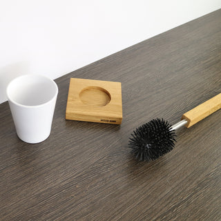 LINA wooden toilet brush holder