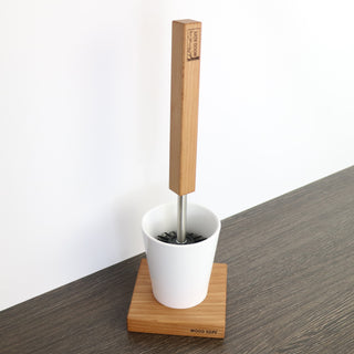 LINA wooden toilet brush holder