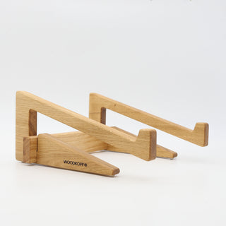 Laptop-Ständer „Elevate“ – Ergonomisch | Massivholz Eiche | Rutschfest