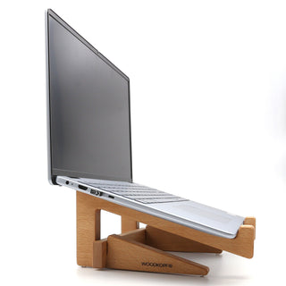 Laptop-Ständer „Elevate“ – Ergonomisch | Massivholz Eiche | Rutschfest
