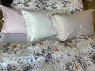 Bettwäsche-Set Wasserlilien – 100% mercerisierte Baumwolle | Premium Satin 300 TC | bügelleicht