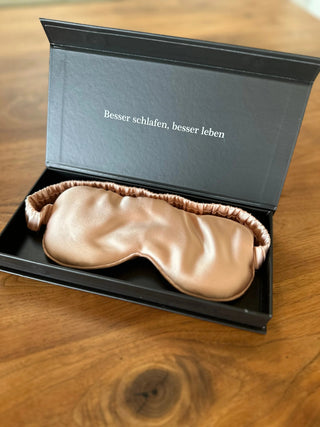 Schlafmaske aus 100 % Seide – Maulbeerseide 19 mm | hypoallergen | luxuriöser Komfort