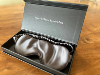 Schlafmaske aus 100 % Seide – Maulbeerseide 19 mm | hypoallergen | luxuriöser Komfort