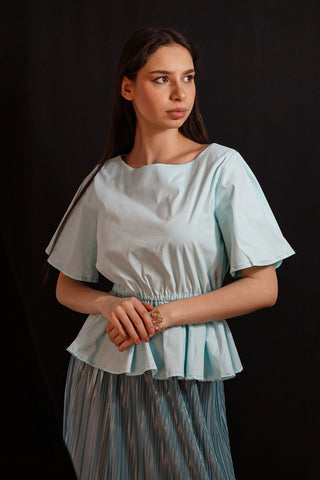 Top Sustainable Fabric Sady – 100% Baumwolle | Rückendetail | Fair gefertigt