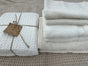 Bundle of White Terry Towels – 100% Cotton with Cozy Waffle Blanket