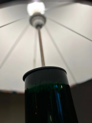 Vintage Doria Leuchte aus Opalglas – Bodenlampe | Mid Century Design | Handgefertigter Schirm