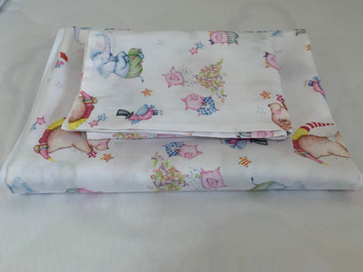 Kinderbettwäsche-Set Sweet Animal – 100 % Baumwolle, OEKO-TEX zertifiziert, Handgefertigt