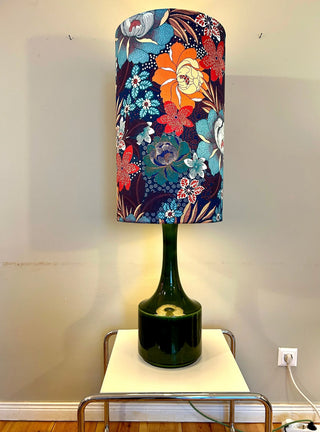 Vintage Kunstkeramik-Lampe – Bodenlampe | Grün glasiert | Mid Century Design
