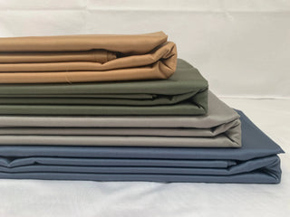 Satin Bettlaken – 100% mercerisierte Baumwolle | Satin 300 TC | Uni Farbe