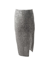 Rock Sustainable Fabric Shain – Midi Skirt Made from Recycled Polyester | Elegant Silhouette — Ansicht 3
