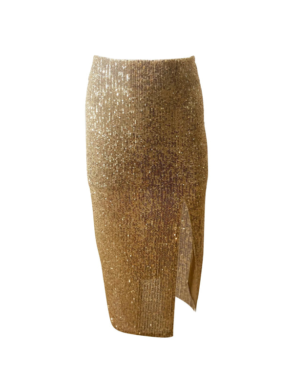 Rock Sustainable Fabric Shain – Midirock aus recyceltem Polyester | Elegante Silhouette