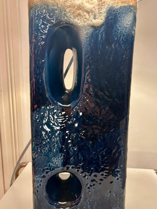 XL table lamp made from a rare fireplace vase by Uebelacker