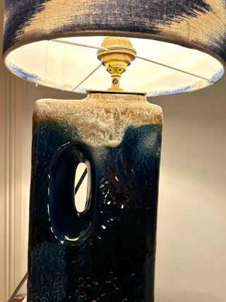 XL table lamp made from a rare fireplace vase by Uebelacker
