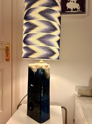 XL table lamp made from a rare fireplace vase by Uebelacker