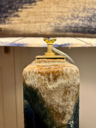 XL table lamp made from a rare fireplace vase by Uebelacker