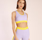 Sports Bra Eyemouth Lavender – Underbust band, Mesh back, ECONYL®