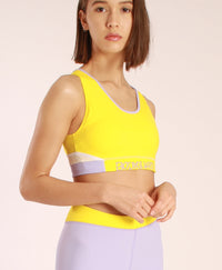Sports Bra Eyemouth – Yellow | Medium Support | Recycled ECONYL® — Ansicht 2