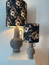 Mid Century Bay Keramik Table Lamp Bodo Mans Design – Gray Embossed Ceramic — Ansicht 5