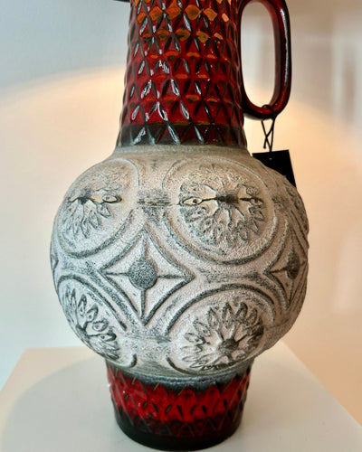 Große Bay-Keramik Lampe Brutalismus Fat Lava Mid Century 41 cm