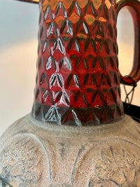 Große Bay-Keramik Lampe Brutalismus Fat Lava Mid Century 41 cm — Ansicht 7