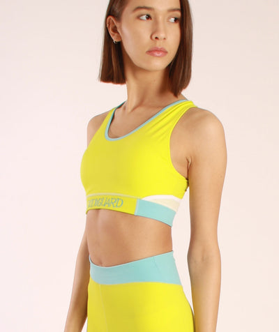 Sports Bra Eyemouth Apple Green – Mesh-Rückenteil, ECONYL®