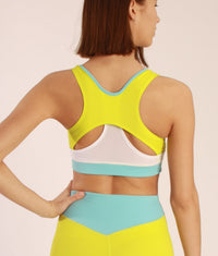 Sports Bra Eyemouth Apple Green – Mesh-Rückenteil, ECONYL® — Ansicht 3