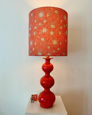 Space Age Stehlampe Kaiser Leuchten – Feuerrot | Mid Century Bubble-Design | Original Kaiser Idell