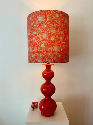 Space Age Stehlampe Kaiser Leuchten – Feuerrot | Mid Century Bubble-Design | Original Kaiser Idell