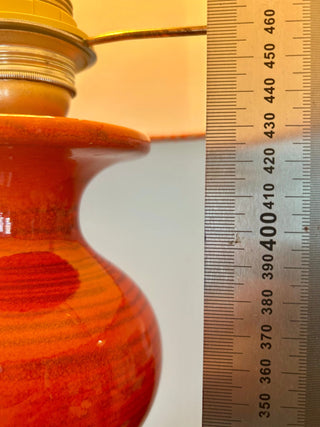 Space Age Stehlampe Kaiser Leuchten – Feuerrot | Mid Century Bubble-Design | Original Kaiser Idell