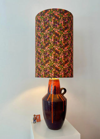 Tischlampe Luna – Scheurich Fat Lava | Dunkellila & Orange | Mid Century