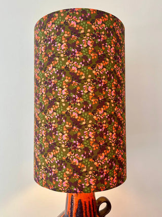 Tischlampe Luna – Scheurich Fat Lava | Dunkellila & Orange | Mid Century