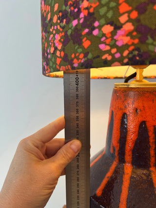 Tischlampe Luna – Scheurich Fat Lava | Dunkellila & Orange | Mid Century