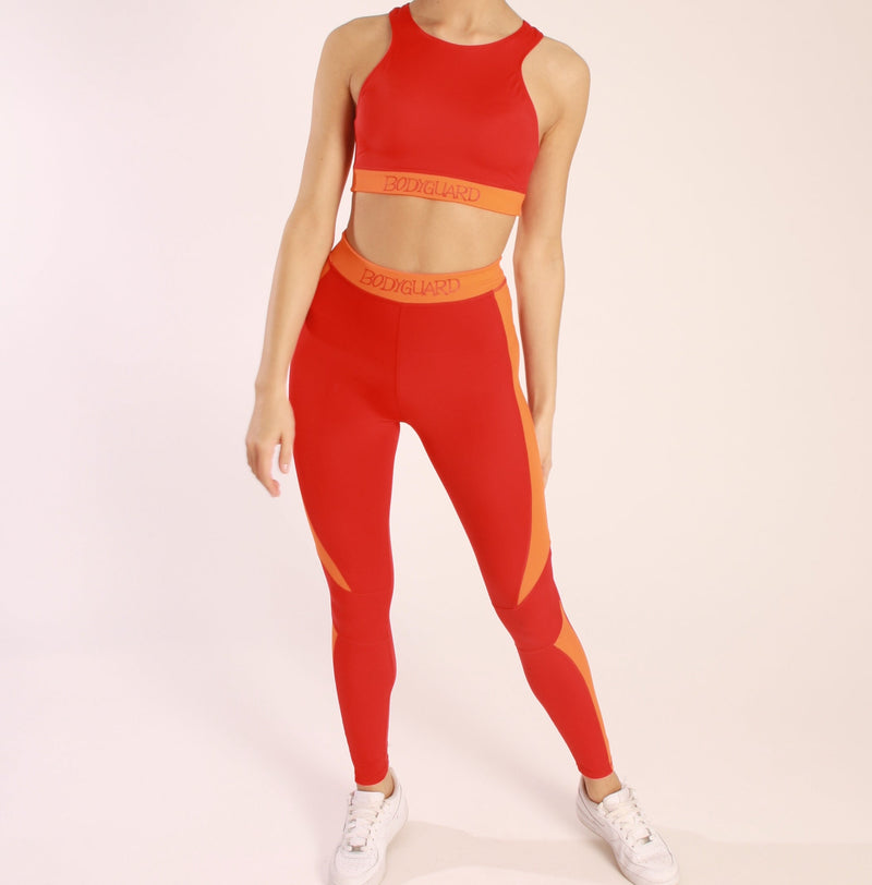 Tight Volcano Red – Sport Leggings High Waist | Made in Germany — BODY Guard Activewear