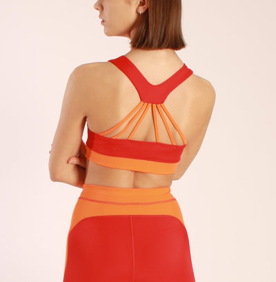Sports Bra Lipari – Rot | High Neck | Recyceltes ECONYL®