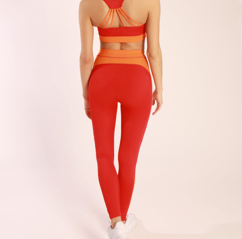 Tight Volcano Red – Sport Leggings High Waist | Made in Germany — Ansicht 3