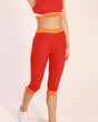 Capri Stratoni Red – High Waist Leggings mit Kontrastbund