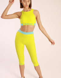 Capri Stratoni High Waist – Apple Green Bund aus ECONYL® — Ansicht 1